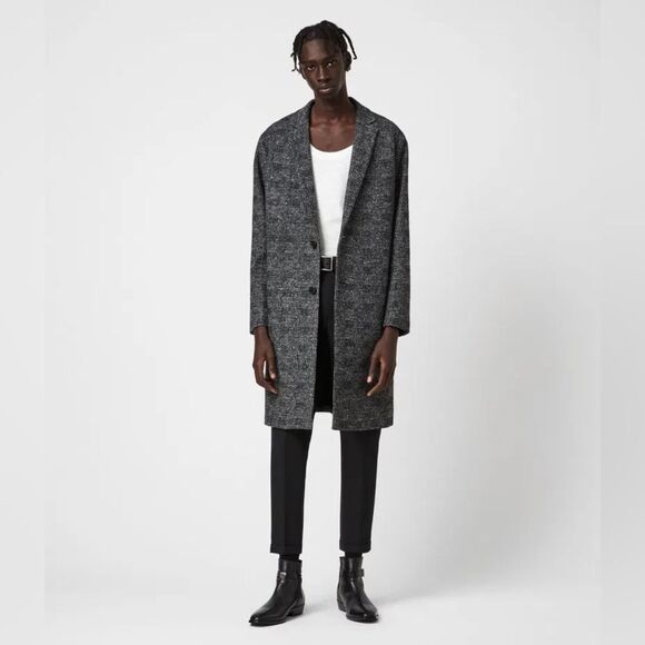 All Saints Remington Wool Coat Small - Picture 2 of 8